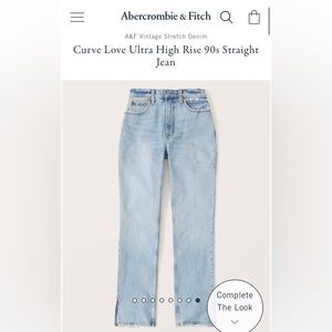 Abercrombie & Fitch Jeans Curve Love 90s Straight Ultra High Rise Size 27/4s